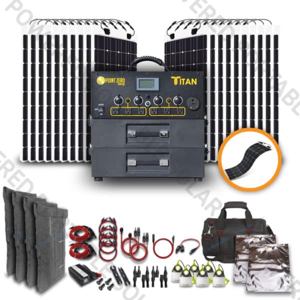 titan solar generator 2000w solar kit for rv